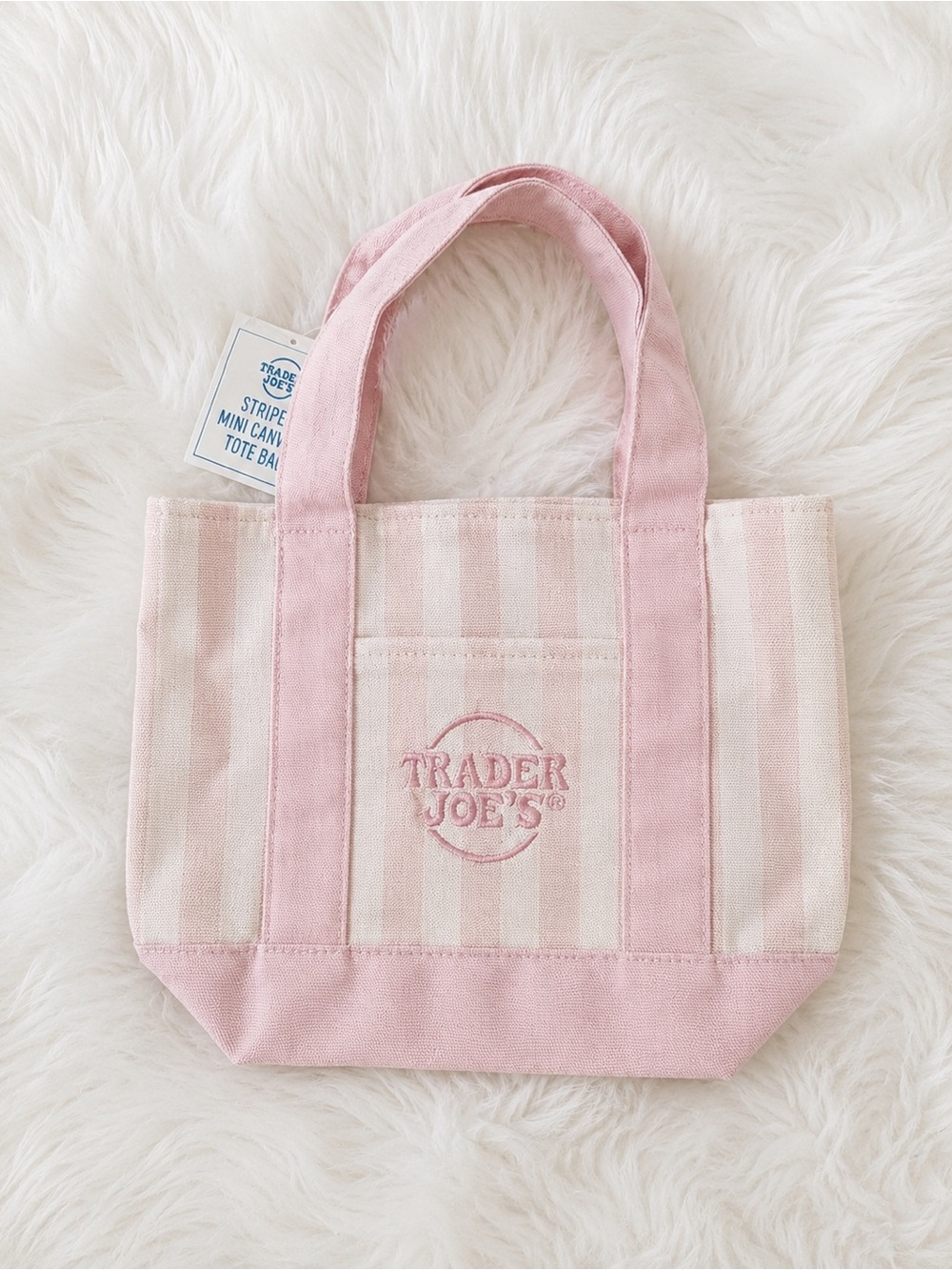 Trader Joe’s Mini Striped Tote Bags -New - Picture 5 of 5